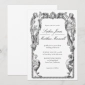 Vintage Baroque Statue Fine Art Renaissance Einladung (Vorne/Hinten)