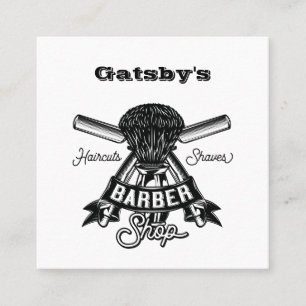 Vintage Barren-/Friseurstylist-Visitenkarte Quadratische Visitenkarte