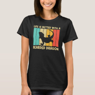 Vintage Bartagame für Männer Frauen Kinder Reptil T-Shirt