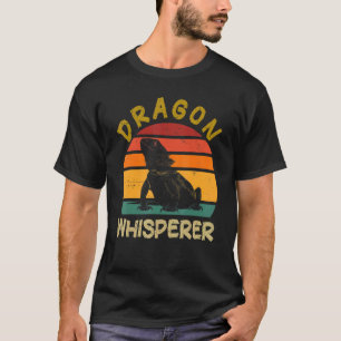 Vintage Bartagamen-Flüsterer Sonnenuntergang Echse T-Shirt