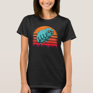 Vintage Bärtierchen Sonnenuntergang Mikrobiologie T-Shirt