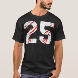 Vintage Baseball 25 Trikotnummer T-Shirt