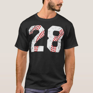 Vintage Baseball 28 Trikotnummer Premium T-Shirt