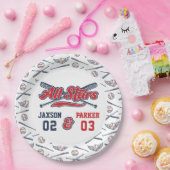 Vintage-Baseball-All-Star-Joint-Geburtstag Pappteller (Party)