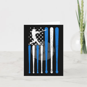 Vintage Baseball-Amerikaner-Flaggen-Baseball-Spira Karte