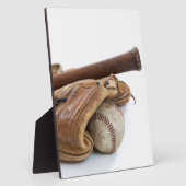 Vintage Baseball and Bat Fotoplatte (Seite)