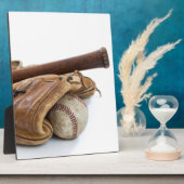 Vintage Baseball and Bat Fotoplatte (Seite)