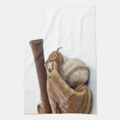 Vintage Baseball and Bat Geschirrtuch (Vertikal)