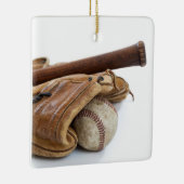 Vintage Baseball and Bat Keramikornament (Rechts)
