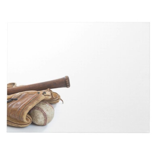 Vintage Baseball and Bat Notizblock (Vorderseite)