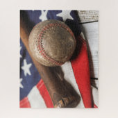 Vintage Baseball and Bat Puzzle (Vertikal)
