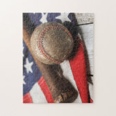 Vintage Baseball and Bat Puzzle (Vertikal)