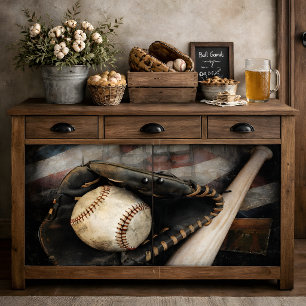 Vintage Baseball-Ausrüstung Decoupage Seidenpapier