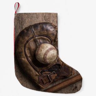Vintage Baseball-Ausrüstung Kleiner Weihnachtsstrumpf