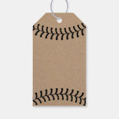 Vintage Baseball-Baby-Dusche Rustikale Kraft Geschenkanhänger (Rückseite)