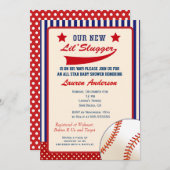 Vintage Baseball-Baby-Duschen-Einladung Einladung (Vorne/Hinten)