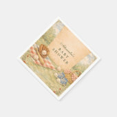 Vintage-Baseball-Baby-Shower Serviette (Ecke)