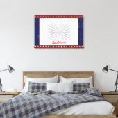 VINTAGE BASEBALL Bar Bat Mitzvah Unterschreiben in Leinwanddruck (Insitu (Schlafzimmer))