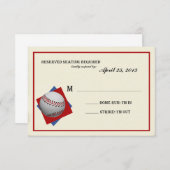Vintage Baseball-Bar Mitzvah-Antwort RSVP Karte (Vorne/Hinten)