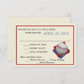 Vintage Baseball-Bar Mitzvah-Antwort RSVP Karte (Vorne/Hinten)