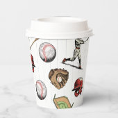 Vintage Baseball Birthday Pappbecher (Rückseite)