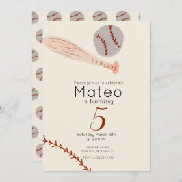 Vintage Baseball Birthday Party Einladung