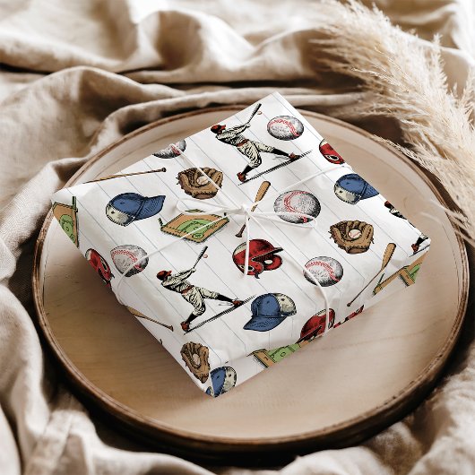 Vintage Baseball Birthday Seidenpapier