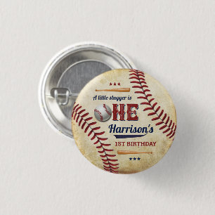 Vintage Baseball Boys 1. Geburtstag Button