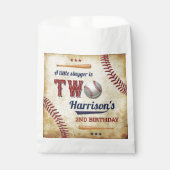 Vintage Baseball Boys 2. Geburtstag Geschenktütchen (Vorderseite)