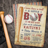 Vintage Baseball Boys Babydusche Einladungen