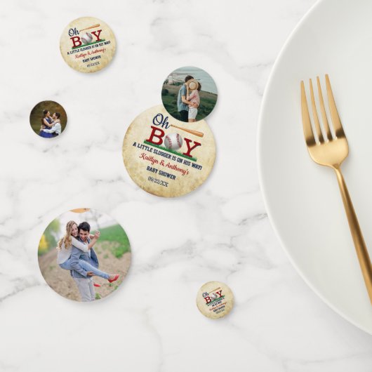 Vintage Baseball Boys Babydusche Konfetti (Gruppe)