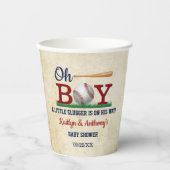 Vintage Baseball Boys Babydusche Pappbecher (Vorderseite)