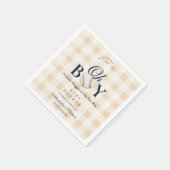 Vintage Baseball Boys Babydusche Serviette (Ecke)