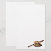 Vintage Baseball Briefpapier (Vorne/Hinten)