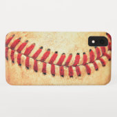 Vintage-Baseball Case-Mate iPhone Hülle (Rückseite (Horizontal))