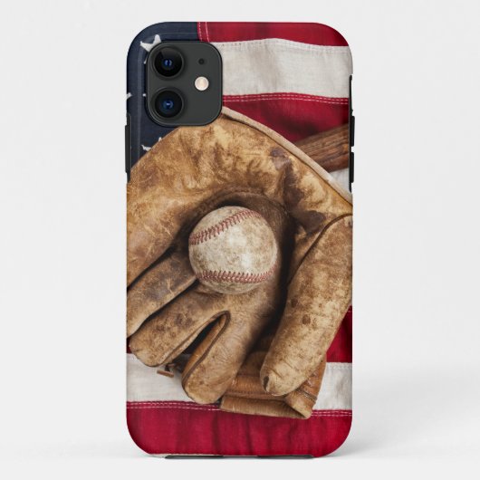Vintage Baseball Case-Mate iPhone Hülle (Rückseite)
