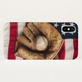 Vintage Baseball Case-Mate iPhone Hülle (Rückseite (Horizontal))