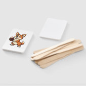 Vintage-Baseball-Corgi-Hund-Catcher-Cartoon-Vektor Fächer (Non-assembled)