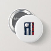 Vintage Baseball Dad Flag Shirt Design_1 Button (Vorne & Hinten)
