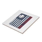 Vintage Baseball Dad Flag Shirt Design_1 Fliese (Seite)