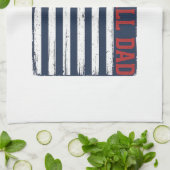 Vintage Baseball Dad Flag Shirt Design_1 Geschirrtuch (Gefaltet)