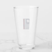 Vintage Baseball Dad Flag Shirt Design_1 Glas (Rückseite)