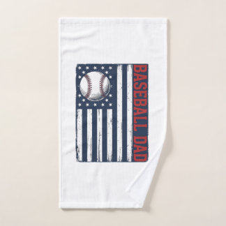 Vintage Baseball Dad Flag Shirt Design_1 Handtuch