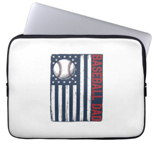 Vintage Baseball Dad Flag-Shirt Design_1 Laptopschutzhülle