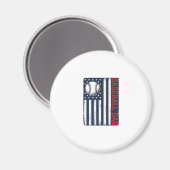 Vintage Baseball Dad Flag Shirt Design_1 Magnet (Vorderseite/Rückseite)