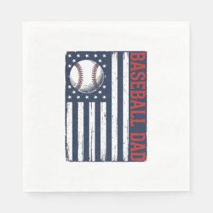 Vintage Baseball Dad Flag Shirt Design_1 Serviette