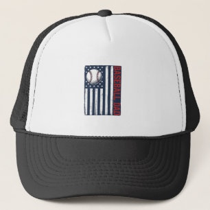 Vintage Baseball Dad Flag Shirt Design_1 Truckerkappe