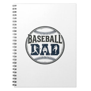 Vintage Baseball Dad Gravur Shirt Design_1 Notizblock