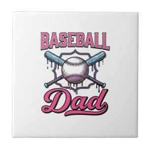 Vintage Baseball Dad Gravur T-Shirt Design (2)_ Fliese