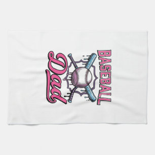 Vintage Baseball Dad Gravur T-Shirt Design (2)_ Geschirrtuch